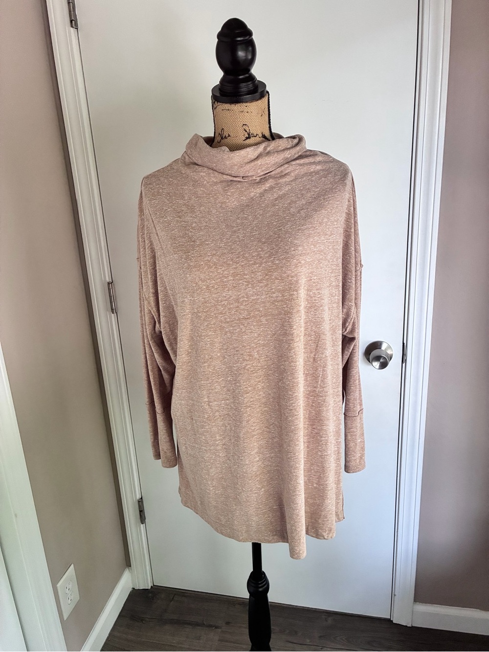 We The Free Taupe Cowl Neck Dolman Sweater